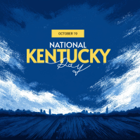 Blue National Kentucky Day Iphosti le-Instagram Template