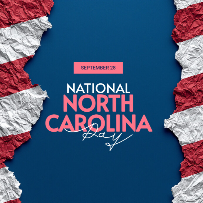 Blue Modern & Minimal National North Carolina Day Instagram Post ...