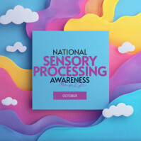 Biru Sensory Processing Awareness Month Message Instagram Template