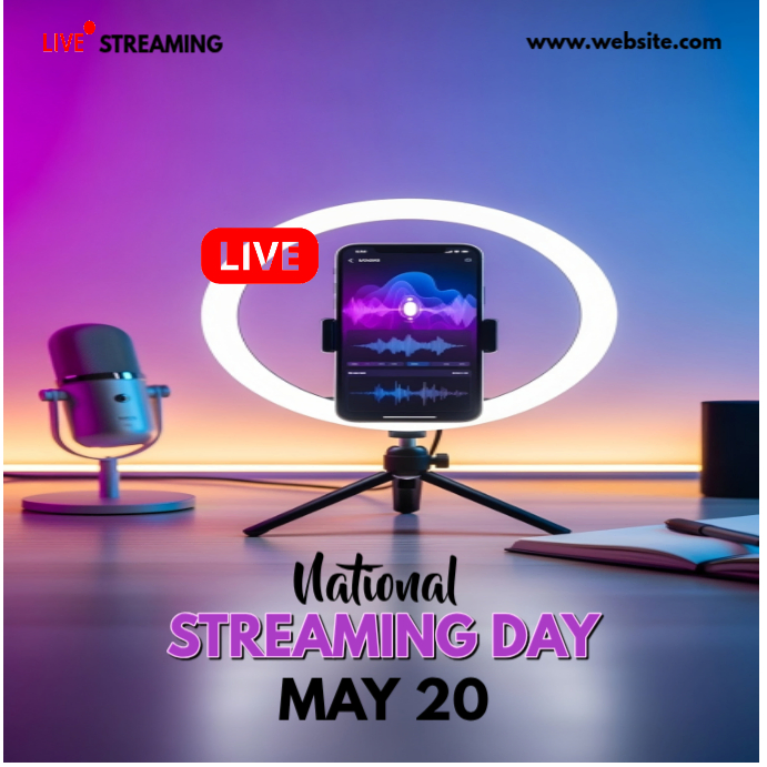 Plantilla de National Streaming Day | PosterMyWall