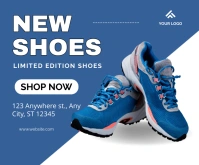 Blue Modern & Minimal New Shoes Products For Mittelgroßes Rechteck template