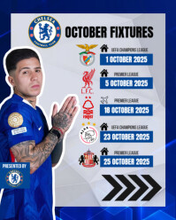 Blue Football Fixtures Instagram Portrait Template