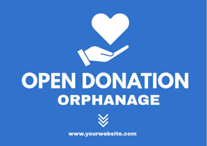 Blue Modern & Minimal Open Donation A4 template