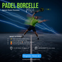 Blue Modern & Minimal Padel Borcelle Match – Instagram Post template