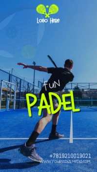 Blue Modern & Minimal Padel Instagram Story template