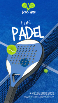 Blue Modern & Minimal Padel Instagram Story template