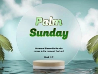 Blue Modern & Minimal Palm Sunday Yard Sign Gartenschild template