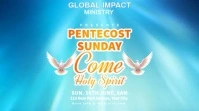 Blue Modern & Minimal Pentecost Sunday  Digital Display (16:9) template