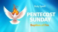 Blue Modern & Minimal Pentecost Sunday  Digital Display (16:9) template