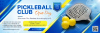 Blue Pickleball Club Event Twitter Banner Template