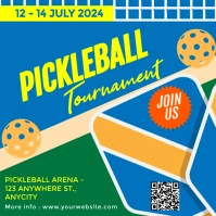 Blue Modern & Minimal Pickleball Tournament P Instagram Post template