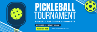 Azul Pickleball Tournament Encabezado de Twitter Template