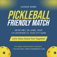 Blue Modern & Minimal Pikleball Instagram Post template