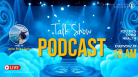 Blue Modern & Minimal Podcast Promotion Digital Display Video Umbukiso Wedijithali (16:9) template
