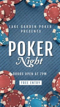 Blue Modern & Minimal Poker Night Instagram Story template