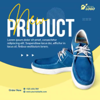 Blue Modern & Minimal Product Launch Square Video Kvadrat (1:1) template
