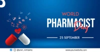 Blue Modern & Minimal Professional World Pharmacist Day Facebook Ad template