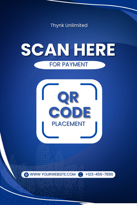 Blue Modern Minimal Qr Code Poster Template PosterMyWall Blue Modern Minimal Qr Code Poster Template PosterMyWall