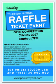 Azul Raffle Ticket Event Poster Template