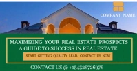 Blue Modern & Minimal Real Estate Marketing Flyer – Lead Generation & Property Promotion Template Fa Couverture d'événement Facebook