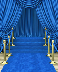 Blue Modern & Minimal Royal Blue Carpet Gala Entrance  Instagram Portrait template