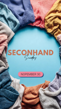 Blå Secondhand Sale Instagram Story Template