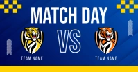 Blue Modern & Minimal Soccer Football Match Day Banner Facebook Shared Image template