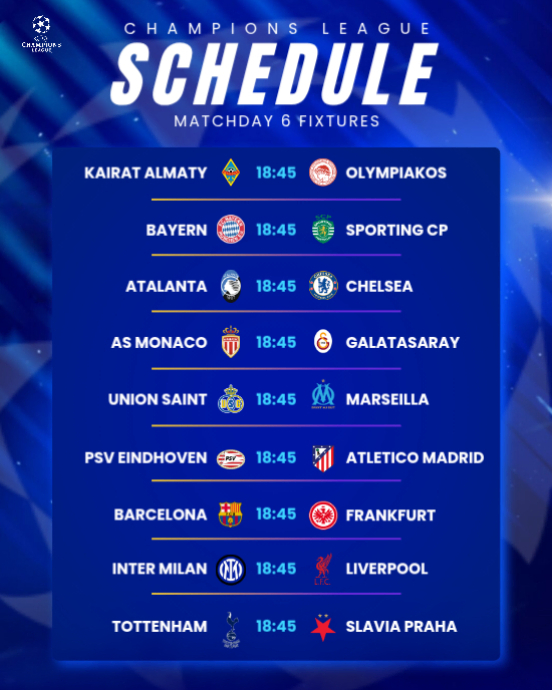 Blue Modern & Minimal Soccer Match Schedule Instagram Portrait Template ...