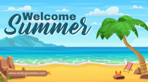 Blue Modern & Minimal Summer Pool Party Youtube Thumbnail template
