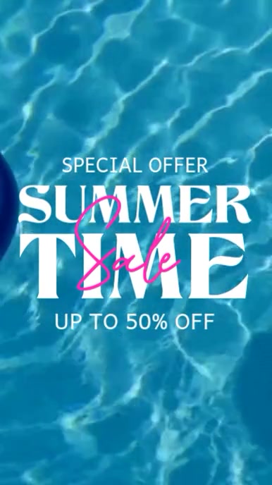 Blue Modern & Minimal Summer sale Instagram Story template