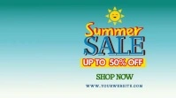 Blue Modern & Minimal Summer Sale Pos Twitter template