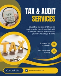 Blue Modern & Minimal Tax And Audit Services  Instagram Portrait template