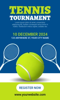Blue Modern & Minimal Tennis Tournament Us Legal template