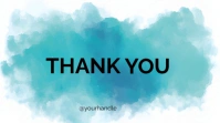 Blue Modern & Minimal Thank You  Digital Display (16:9) template