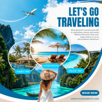 Blau Travel Promotion โพสต์บน Instagram Template