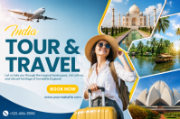 Weiß India Tour and Travel Poster Template