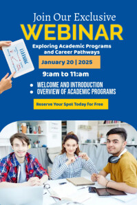 Biru Webinar Promotion Poster Template