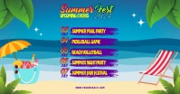 Blue Modern & Minimal Upcoming Events Gambar Image partagée Facebook template