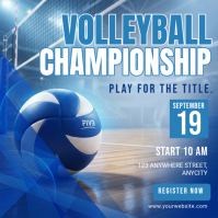 Blue Volleyball Championship Pos Instagram Template