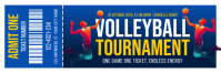 Niebieski Volleyball Tournament Заголовок Twitter Template
