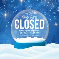 Blue Modern & Minimal We Are Closed Instagram Post template