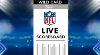 Blue Modern & Minimal Wild Card Super Bowl Digital Display (16:9) template