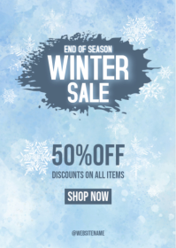 Biru Winter Sale A6 Template