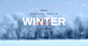 Blu Winter Sale Promotion Okładka wydarzenia na Facebooku Template