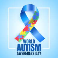 Blue World Autism Awareness Day Iphosti le-Instagram Template