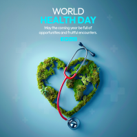 Blue Modern & Minimal World Health Day Instagram Post template