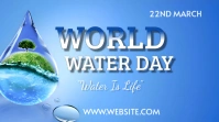 Blue Modern & Minimal World Water Day Design  Twitter Post template