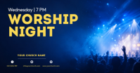 紫色 Worship Night Event Imagen Compartida en Facebook Template