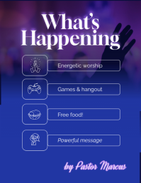 Blue Youth Ministry Event Pamflet Template - Page 2