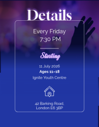 Blue Youth Ministry Event Pamflet Template - Page 3